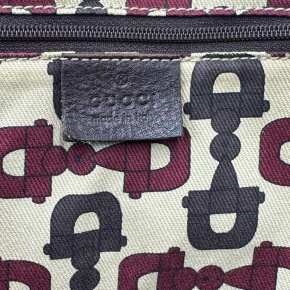 Auth Gucci GG Monogram Brown Embossed Guccissima Leather Princy Tote Bag - Picture 15 of 16